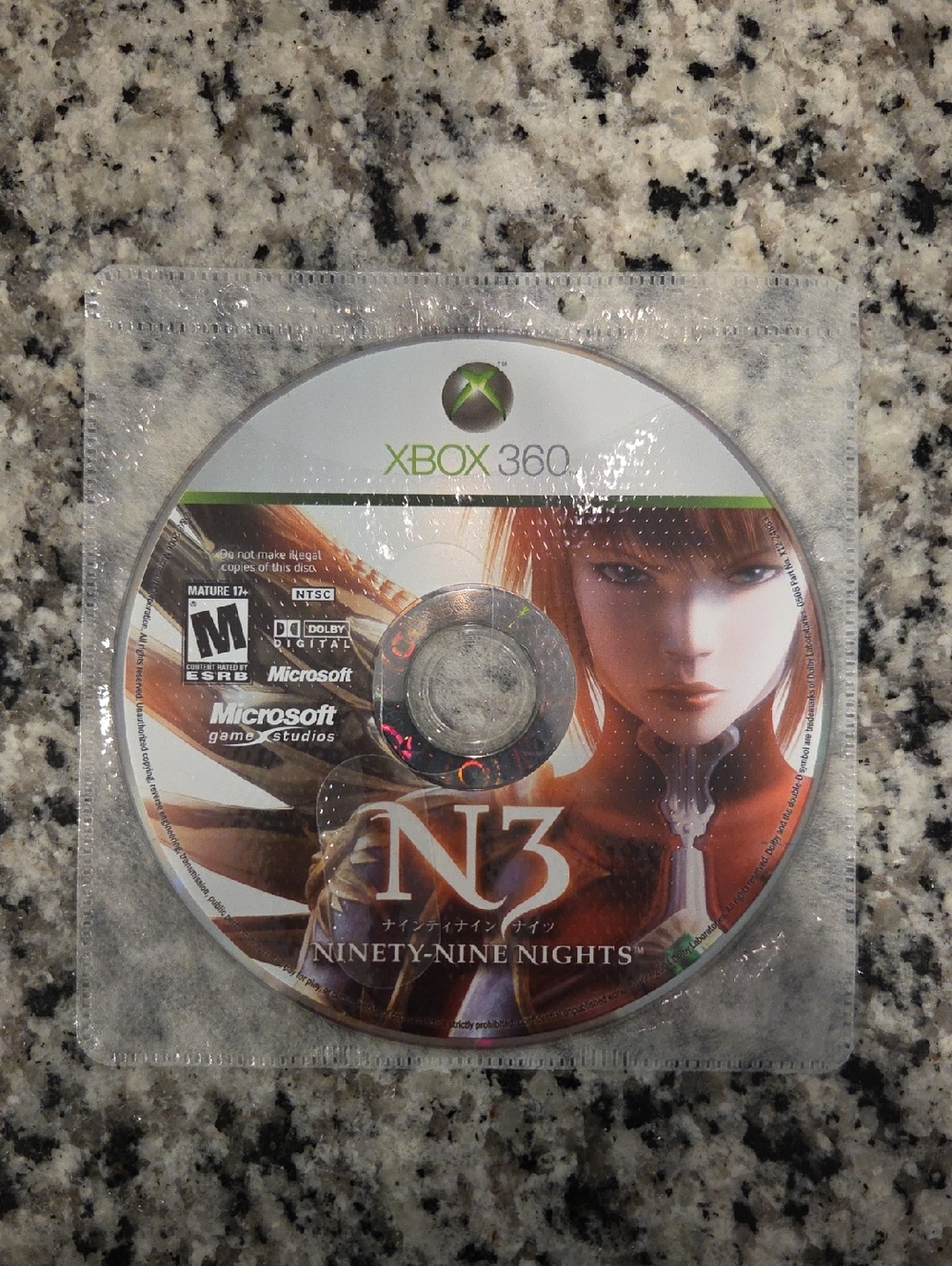 N3 Ninety-Nine Nights Xbox 360 Disc — NO CASE
